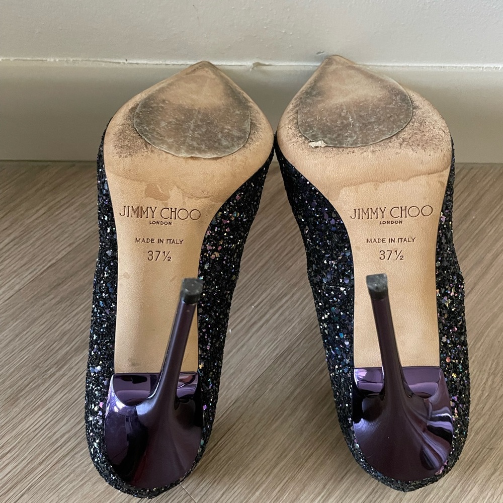 Jimmy Choo Romy 100 glitter pointed toe pump - Picture 7 of 7